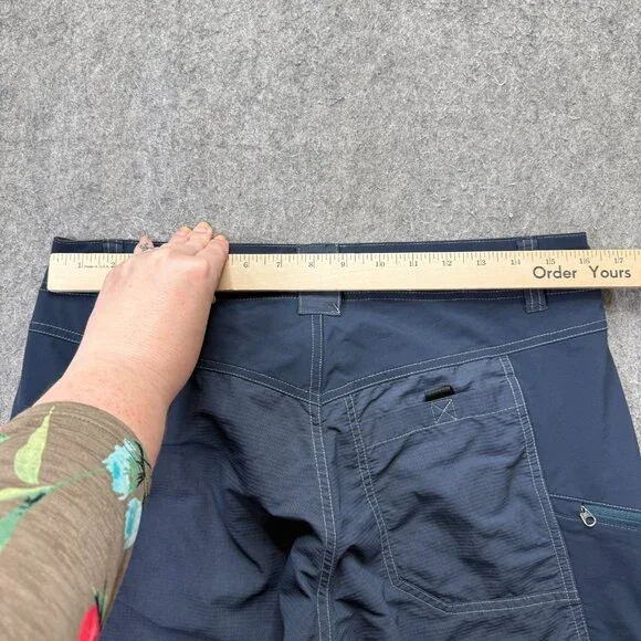 Kuhl Mutiny River Shorts Men 30 Blue Nylon Stretch Zip Cargo 10" 5048 - Picture 10 of 15